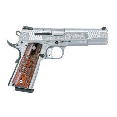 Smith & Wesson 1911 Engraved Stainless 45ACP 5in 2-8Rd 10270