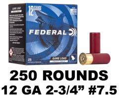 Federal Upland Game Load Heavy Field 12 Ga 1-1/8oz 7.5 Shot 2-3/4in H12375