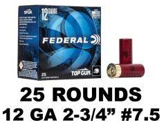 Federal 12GA TOP GUN LEAD 2-3/4IN 7.5 25RD TG1275