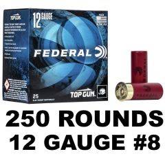 Federal 12GA TOP GUN TGT 2-3/4IN 8 250RD TG128-250RD