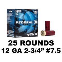 Federal 12GA TOP GUN LEAD 2-3/4IN 7.5 25RD TGL1275