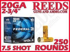Federal Top Gun 20Ga 7.5 Shot 2.75in 250Rds TG2075-250RDS