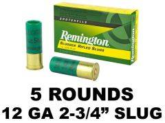 Remington 12GA SLUGGER RIFLED SLUG 2-3/4in 5RDS 20300