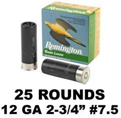 Remington 12GA GAME LOAD LEAD 2-3/4IN 7.5 25RD 20030