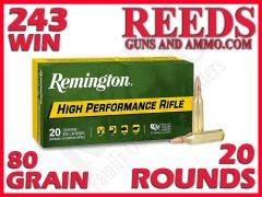 Remington Core Lokt Pointed Soft Point 243 Win 80 Grain 27800