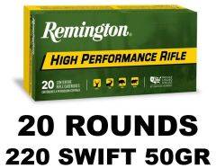 Remington High Performance PSP 220 Swift 50 Grain 21297
