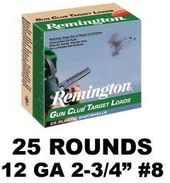 Remington 12GA GUN CLUB LEAD TGT 2-3/4IN 8 25RD 20230