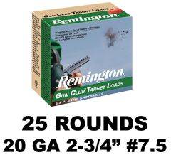 Remington 20GA GUN CLUB TARGET 2-3/4IN 7.5 25RD 20239