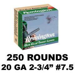 Remington Gun Club Target Lead 20 GA 7/8OZ 7.5 Shot 2-3/4in 20239