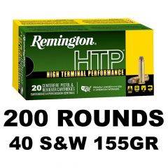Remington JHP 40 SW 155 Grain 200Rd 22306