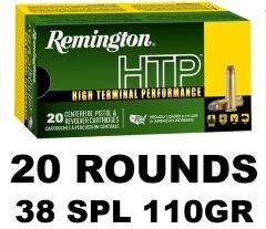 Remington 38SPL+P SJHP 110GR 20RDS 22295