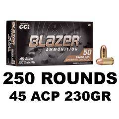 CCI Blazer Brass Target FMJ 45 ACP 230 Grain 5230