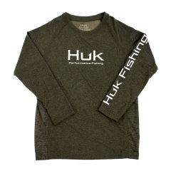 Huk Y Pursuit LS Heather Size YM H7120095-318-YM