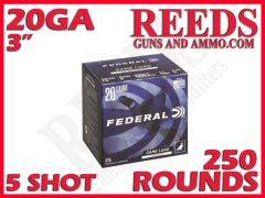 Federal Upland Game Load Hi-Brass 20 Ga 3in 1-1/4oz 5 Shot H2585