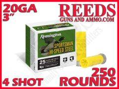 Remington Sportsman Hi-Speed Steel 20 Ga 3in 1oz 4 Shot 20881