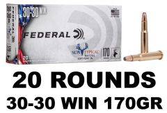 Federal Non Typical Soft Point 30-30 Win 170 Grain 3030DT170
