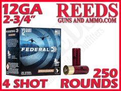 Federal Speed Shok Steel 12 GA 1-1/8oz 4 Shot 2-3/4in WF1454