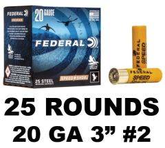 Federal Speed Shok Steel 20 GA 7/8oz 2 Shot 3in WF2092