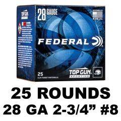 Federal 28GA TOP GUN SPORTING 2-3/4IN 8 25RD TGS28218