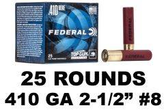 Federal 410GA Top Gun Lead 2-1/2IN 8 25RD TGS412148