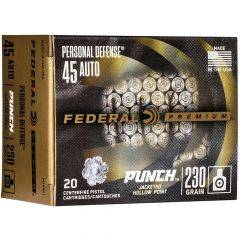 Federal 45ACP PUNCH JHP 230GR 20RD PD45P1