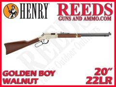 Henry Golden Boy Lever Walnut Brass 22 LR 20in H004
