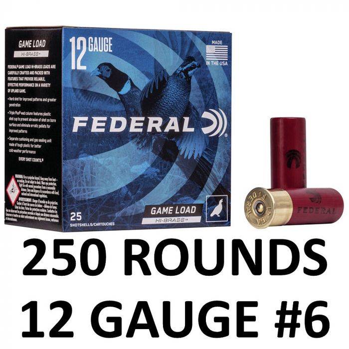 Federal H1266-250RDS 400042294137 FEDERAL 12GA GAME SHOK LEAD 6 2.75IN  250RDS H1266-250RDS